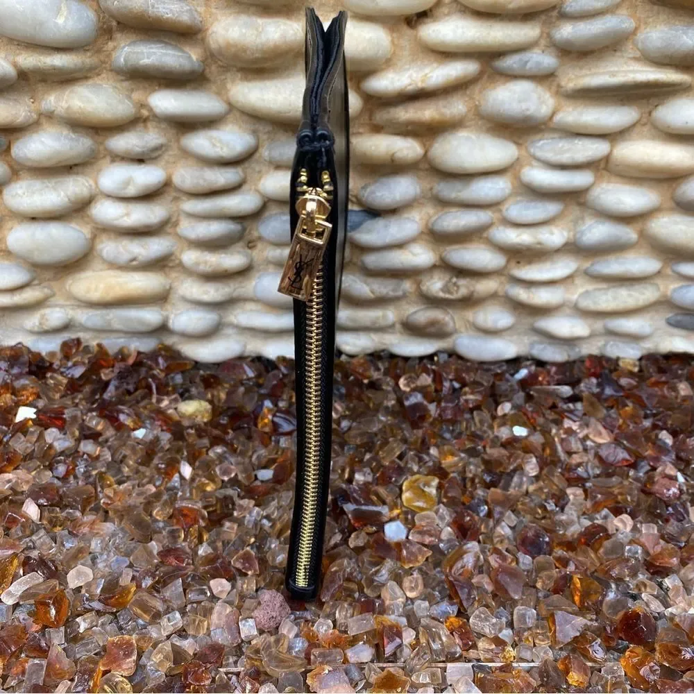 Yves Saint Laurent (YSL) Beaute Black Clutch/Pouch with Gold Detailing. EUC!